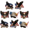 Beistle Patriotic Eagle Cutouts – 8 Pack, American Flag Bald Eagle Decorations, USA Independence Theme Wall Décor, Fourth of July Party Supplies, Red White Blue Holiday Event Accents, 9″–12¼”
